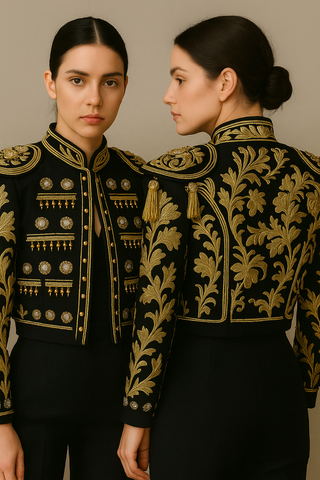 The Reina Matador Suit — Gold, Grace & Power