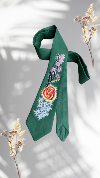 The "Whispering Garden" Tie