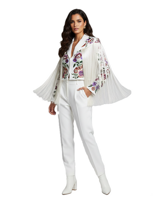 Women White Custom 2Pc Western Suit