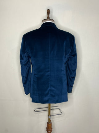 The 'Peacock Reverie' Tuxedo — Sapphire Velvet & Bespoke Artistry