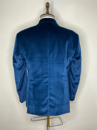 The 'Peacock Reverie' Tuxedo — Sapphire Velvet & Bespoke Artistry