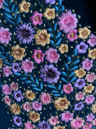 The 'Peacock Reverie' Tuxedo — Sapphire Velvet & Bespoke Artistry