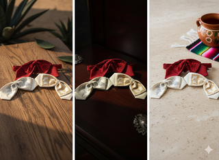 The "Flor de Pasión" Bow Tie — Crimson Elegance