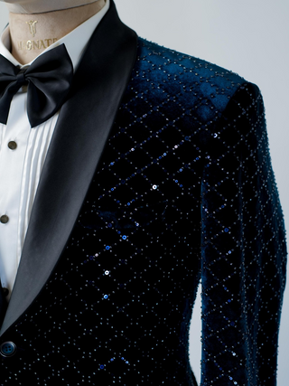 The Midnight Regal Tuxedo — Velvet & Satin Elegance