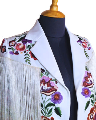 Women White Custom 2Pc Western Suit