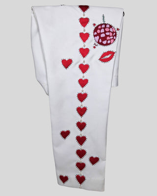 Women Customized Ivory Country Western 2 Piece Suit Embroidered Pearl Rhinestone Wedding Suit Western Bridal Outfit