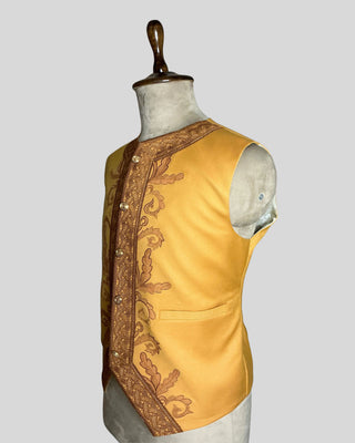 Men’s Rococo Embroidered 3-Piece Suit – Mustard Royal Historical Costume