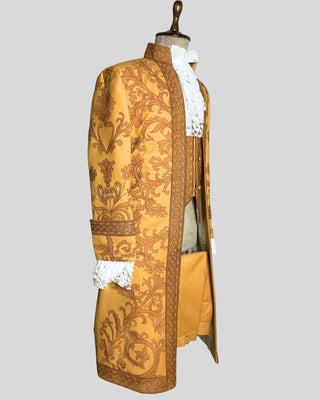 Men’s Rococo Embroidered 3-Piece Suit – Mustard Royal Historical Costume