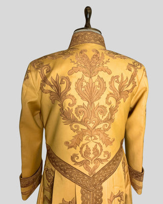 Men’s Rococo Embroidered 3-Piece Suit – Mustard Royal Historical Costume