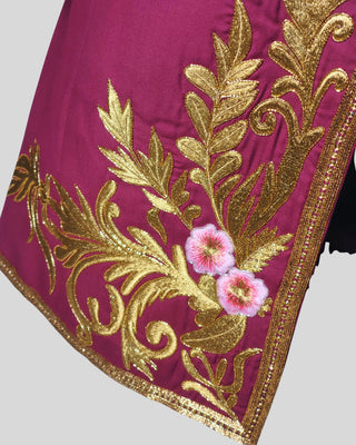 Rococo Style Men’s Pink 3-Piece Outfit Gold Embroidered Suit Wedding & Carnival Wear