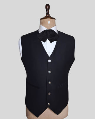 Men Black Mariachi 3 Piece Silver Embroidered Mexican Groom Charro Suits