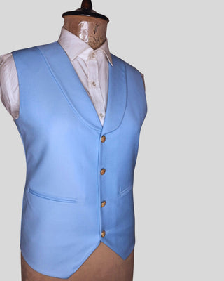 Men Powder Blue Gold Embroidered 4Pc Vintage Styled History Suits for Wedding Theatre Carnival Attire