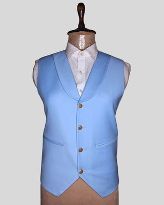 Men Powder Blue Gold Embroidered 4Pc Vintage Styled History Suits for Wedding Theatre Carnival Attire