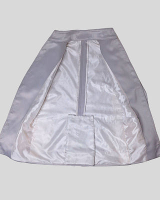 Men’s Silver Grey Satin Rococo 3-Piece Suit – Embroidered Coat, Green Waistcoat & Breeches