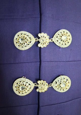 Men’s Purple Rococo 4 Piece Suit Royal Wedding Groom Outfit Luxury Party Wear