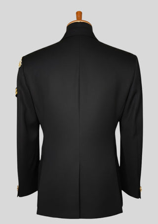 Black Designer Embroidered Blazer for Weddings Cocktail & Evening Events