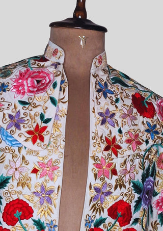 Men Matador Bullfighter Cape – One Shoulder Embroidered Spanish Style Shawl, Floral Statement Cape for Festival, Wedding & Performance