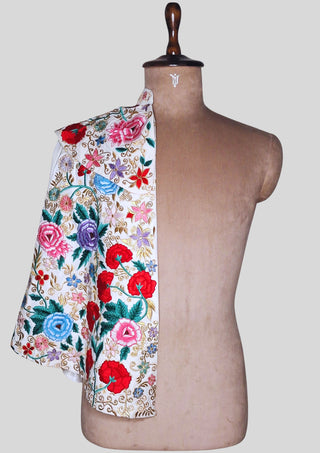 Men Matador Bullfighter Cape – One Shoulder Embroidered Spanish Style Shawl, Floral Statement Cape for Festival, Wedding & Performance