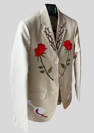Ivory Country Western 2 Piece Embroidered Suit Cowboy Cocktail Attire
