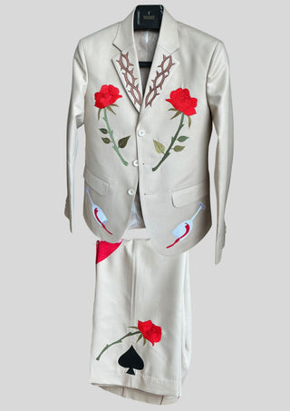 Ivory Country Western 2 Piece Embroidered Suit Cowboy Cocktail Attire