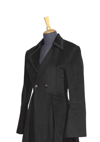 The Noir Sovereign Coat — Timeless power draped in elegance.