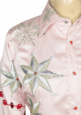 Women Baby Pink Shirt Customized 2 Piece Cowgirl Rodeo Suits