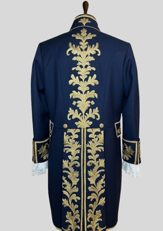 Men’s Rococo Blue Victorian Suit Customized 3Pc Embroidered 18th Century Venetian Carnival Costume