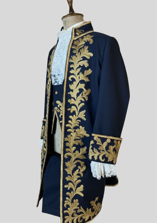 Men’s Rococo Blue Victorian Suit Customized 3Pc Embroidered 18th Century Venetian Carnival Costume
