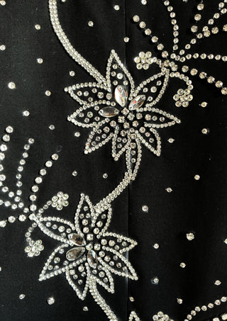 Men’s Black Fully Embellished 2-Piece Suit Wedding Groom Outfit