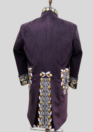 Men’s Wine Rococo 4-Piece Suit – Embroidered Vintage Coat with Waistcoat & Breeches | Baroque Wedding, Royal Costume