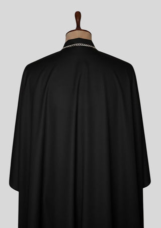 Men’s Black Rococo 4-Piece Embroidered Suit Blazer with Waistcoat, Pants & Long Cape | Royal Theme Carnival Outfit