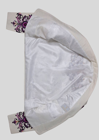 Men’s Customized Ivory Mariachi 3 Piece Embroidered Charro Wedding Groom Suit