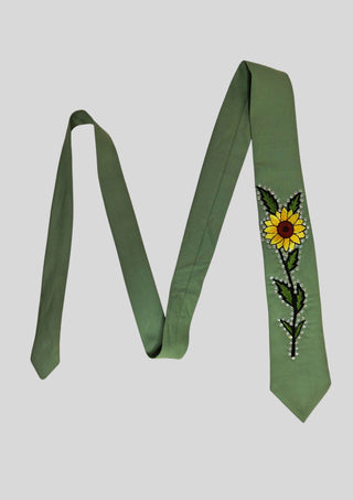 Men’s Palm Green Country Western Blazer with Floral Embroidery Rhinestone Detail Groom Outfit