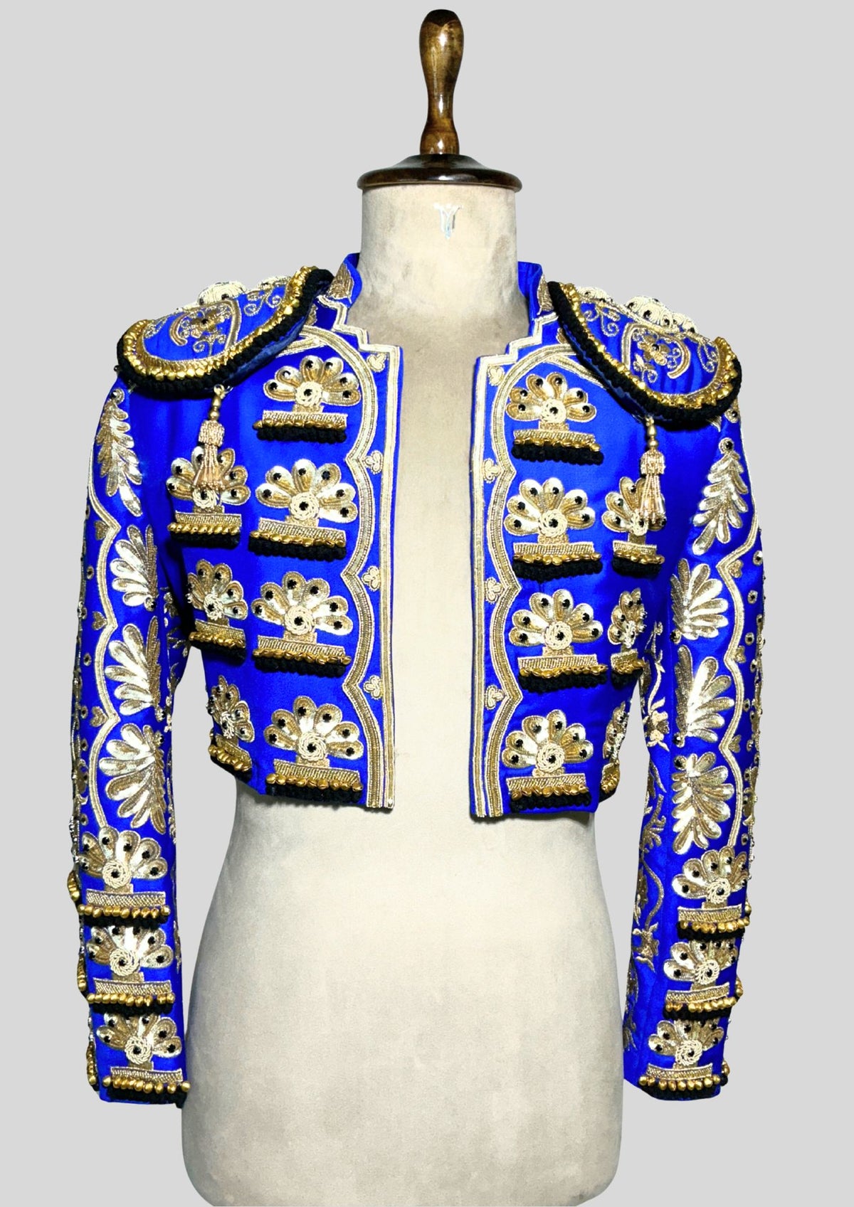 Men's Customized Blue Matador Bolero Jackets Costume Spanish Carnival Otfit