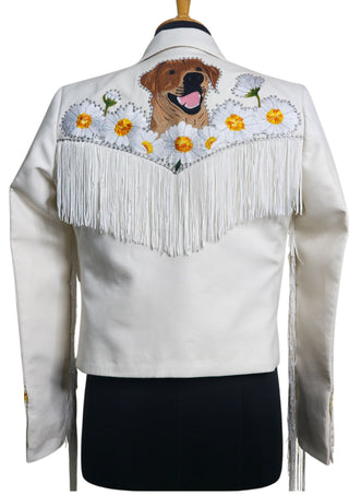 Women’s White Rhinestone Embroidered Country Western 3-Piece Suit Cocktail Party Attire