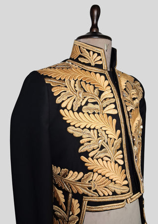 Men’s Black18th Century 3 Piece Rococo Embroidered Suit Theme Wedding Venice Carnival Outfit