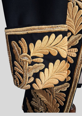 Men’s Black18th Century 3 Piece Rococo Embroidered Suit Theme Wedding Venice Carnival Outfit