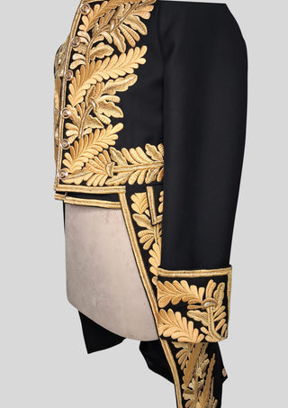 Men’s Black18th Century 3 Piece Rococo Embroidered Suit Theme Wedding Venice Carnival Outfit