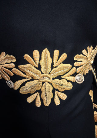 Men’s Black18th Century 3 Piece Rococo Embroidered Suit Theme Wedding Venice Carnival Outfit