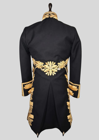 Men’s Black18th Century 3 Piece Rococo Embroidered Suit Theme Wedding Venice Carnival Outfit