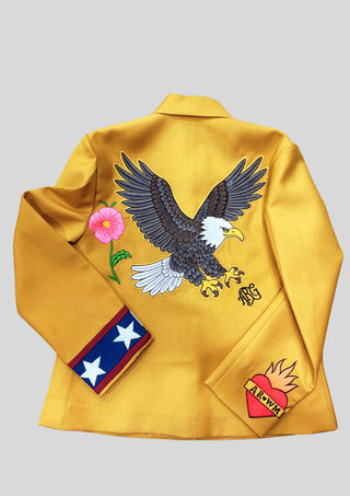 Women’s Mustard Country Western Embroidered 2 Piece Suit Country Girl Style