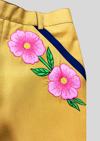 Women’s Mustard Country Western Embroidered 2 Piece Suit Country Girl Style