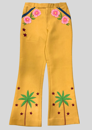 Women’s Mustard Country Western Embroidered 2 Piece Suit Country Girl Style