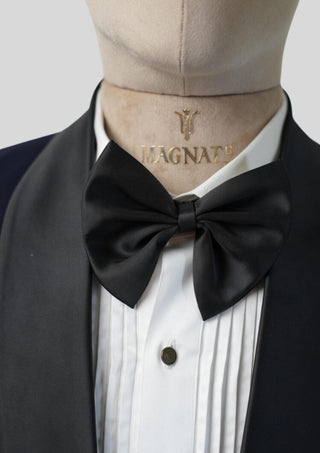 Men’s Blue Embroidered Tuxedo Blazer with Black Satin Lapel Wedding & Evening Wear
