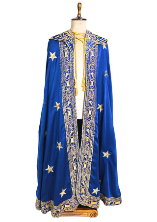 The 'Celestial Sovereign' Cloak — Royal Blue & Cosmic Grandeur