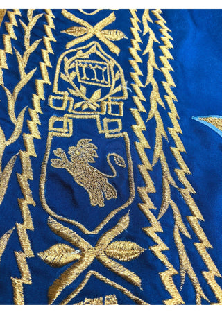 The 'Celestial Sovereign' Cloak — Royal Blue & Cosmic Grandeur