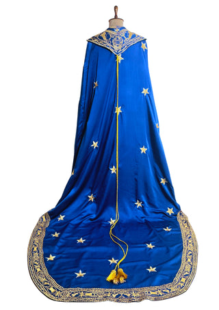 The 'Celestial Sovereign' Cloak — Royal Blue & Cosmic Grandeur