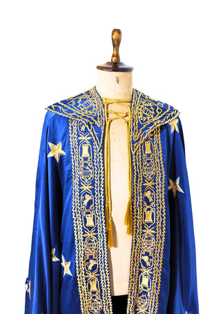 The 'Celestial Sovereign' Cloak — Royal Blue & Cosmic Grandeur