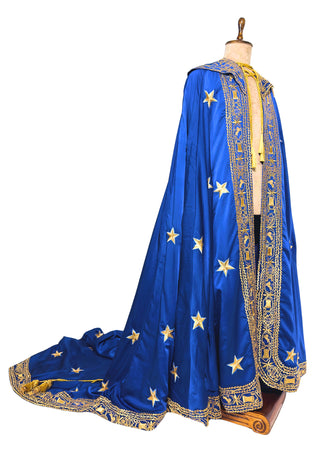 The 'Celestial Sovereign' Cloak — Royal Blue & Cosmic Grandeur